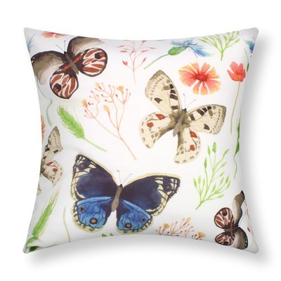 2er Set Kissenbezüge 40x40 cm Schmetterlingsmotiv