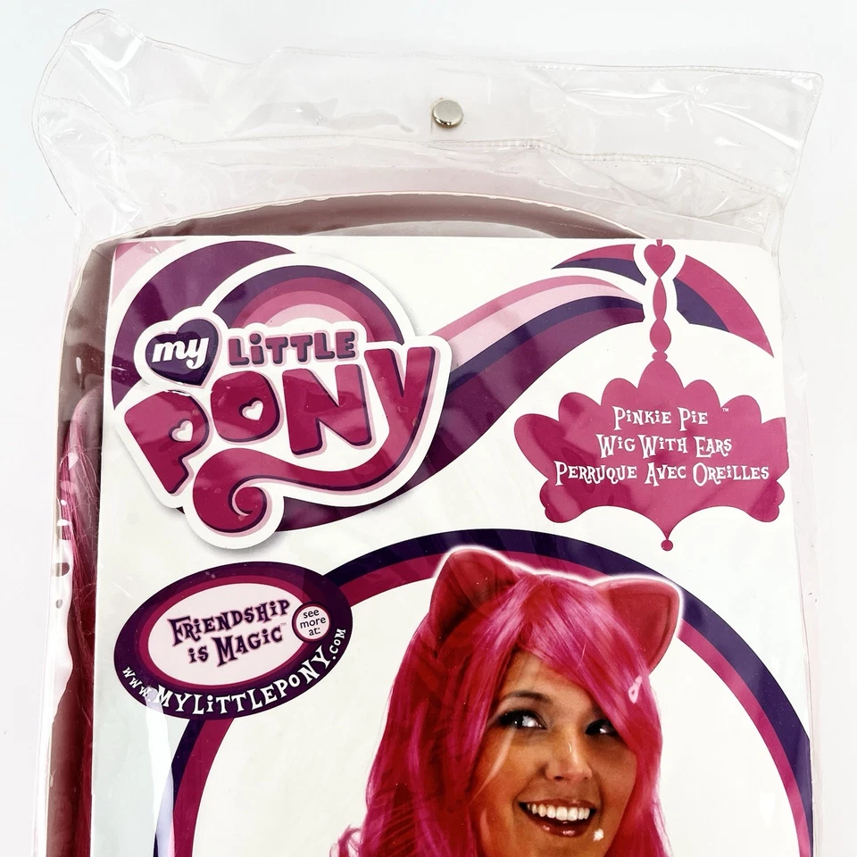 Nueva Peluca Cosplay My Little Pony Pinkie Pie Rosa con Orejas - Hasbro y Elope Foto 3 de 4