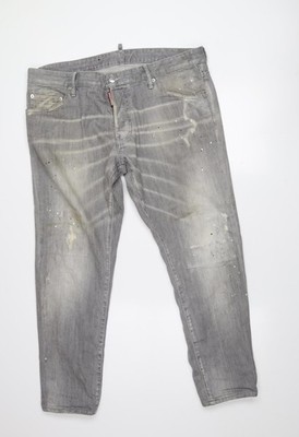 DSQUARED2 Herren Jeans Grau Cool Guy Distressed Straight Größe 54