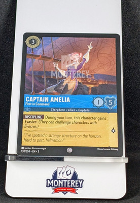 CAPTAIN AMELIA First in Command FOIL NM-MINT Disney Lorcana TCG 138/204 EN3