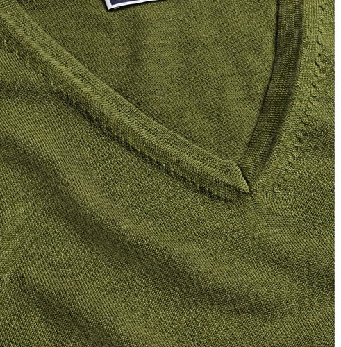 MAGLIONE UOMO CHARLES TYRWHITT * NUOVO * TAGLIA SMALL MUSCHIO MERINO SCOLLO A V - Foto 3 di 8