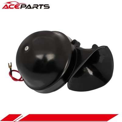 Black Metal Train Horn Super Loud Electric Snail Air Horn For Car Truck Boat