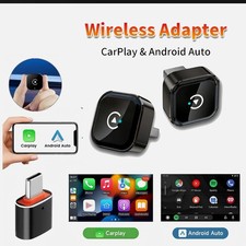 Wireless CarPlay Adapter for Apple iPhone Android Auto USB Adapter Plug Play