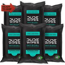 - Flushable Wipes Travel Pack - 6 Pack, 108 Count - Mint Chill Extra-Large - Vit