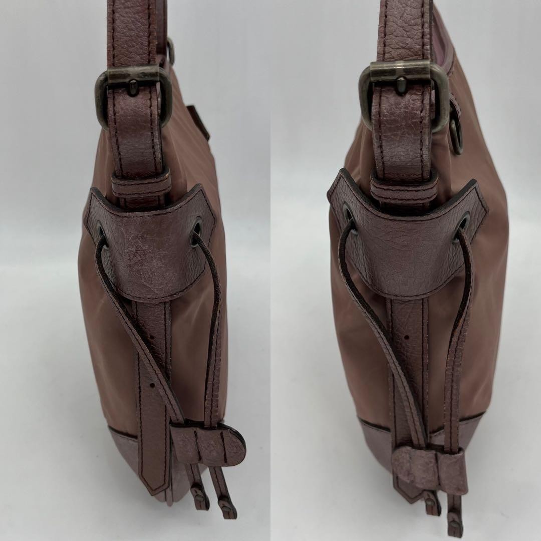 Used  Burberry Crossbody Shoulder Bag Nova Check Logo Hardware Mauve Pink JAPAN thumbnail 4