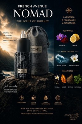 French Avenue Nomad Eau de Parfum Spray 3.4 fl oz Saffron Lemon Marine Vanilla