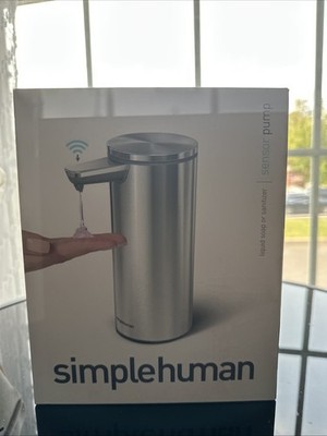 Simplehuman Rechargeable Sensor Pump 9 Oz Liquid Soap Dispenser Drip Proof 