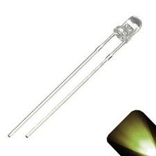 50 X Led 3mm Warm Soft White Ultra Bright Water Clear Round Top Leds Light Rc