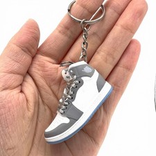 Air Jordan Mini Sneaker Keychain with movable shoelace-Gray