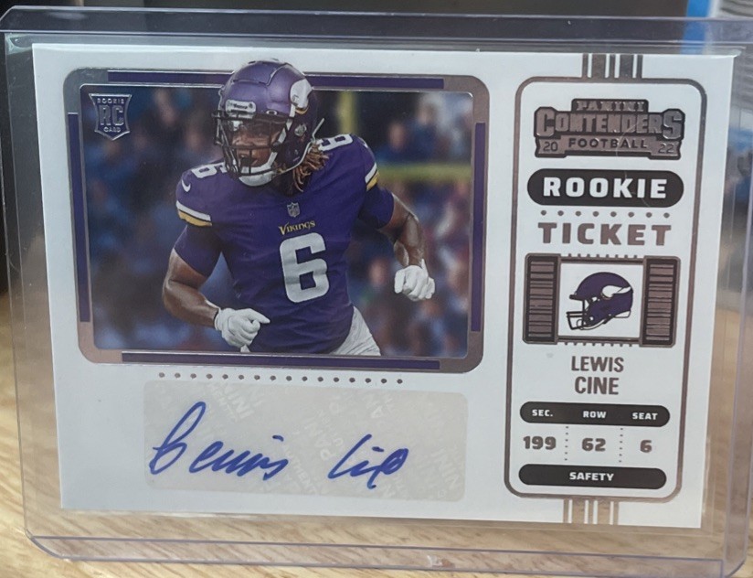 Lewis Cine #161 2022 Panini Contenders Football Rookie Ticket