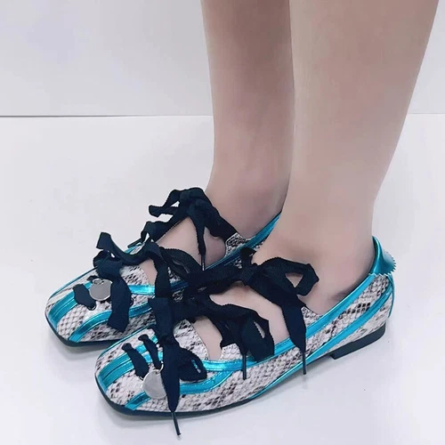 Women Flat Ballet Bowling Bowknot Loafers Shoes Flat Mary Jane Shoes Pump Shoes - Picture 2 of 15