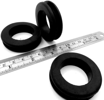 1 1/2'' Hole Rubber Grommet Wire Bushing Fits 1.5'' Hole 1/4'' Panel, Has 1 1/4'' ID