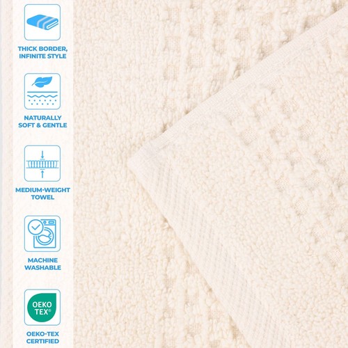 Playa Zero Twist Cotton Solid Waffle Textured Bathroom Bath Sheets, Set of 2 - Picture 39 of 55