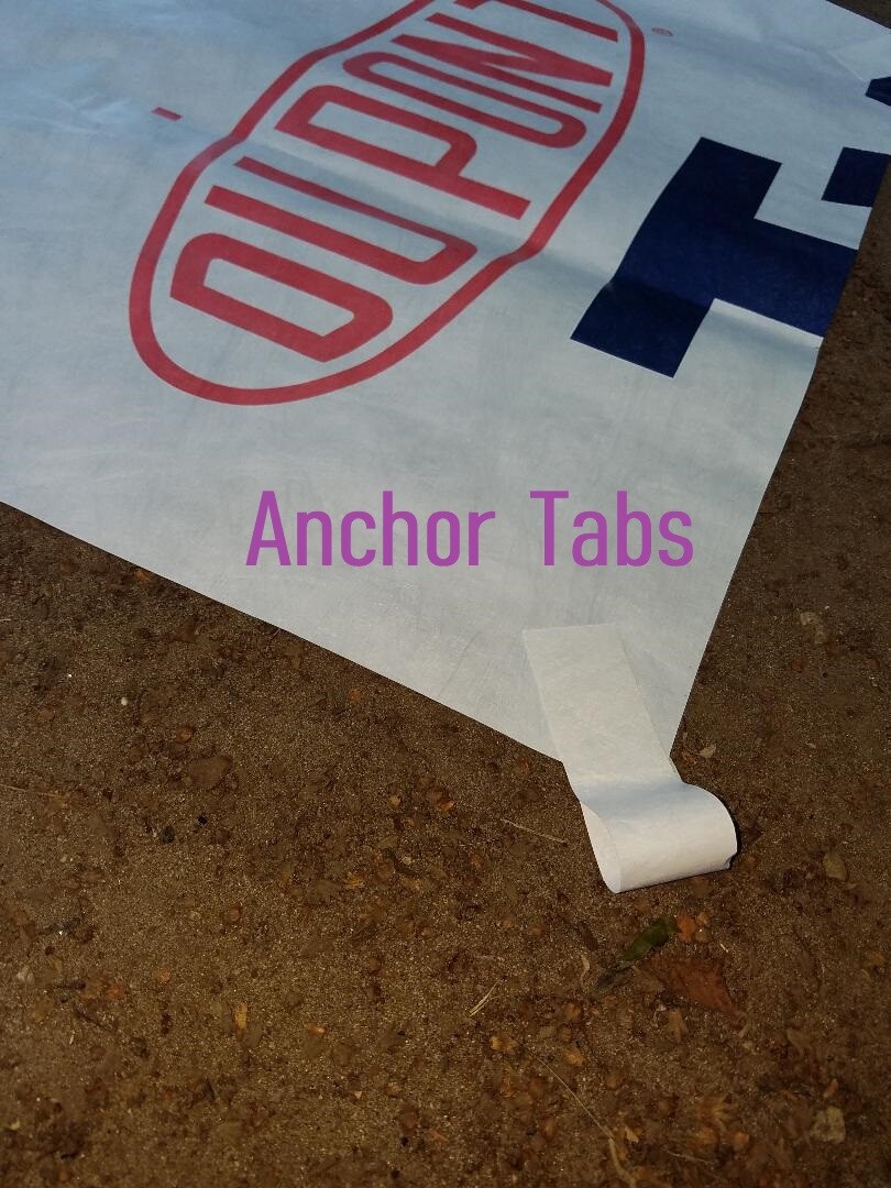 7' X 3' Tyvek Ground Sheet Tent Footprint Camp Tarp Cover w/ 4 Anchor