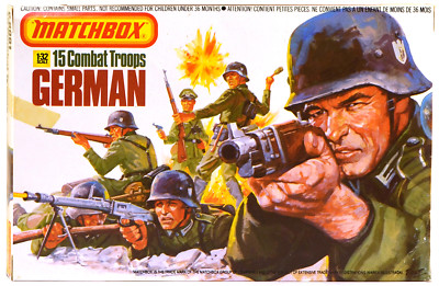 1983 Original Matchbox # P-6001 WWII German Infantry - 15 54mm