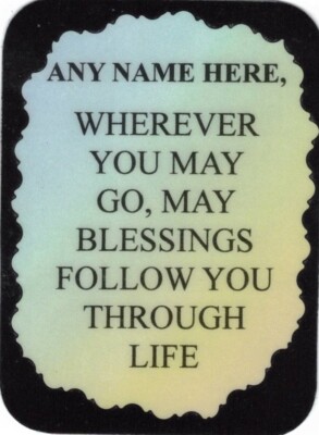 Personalized 3'' x 4'' Refrigerator Magnets May Blessings Follow You Friend Gift