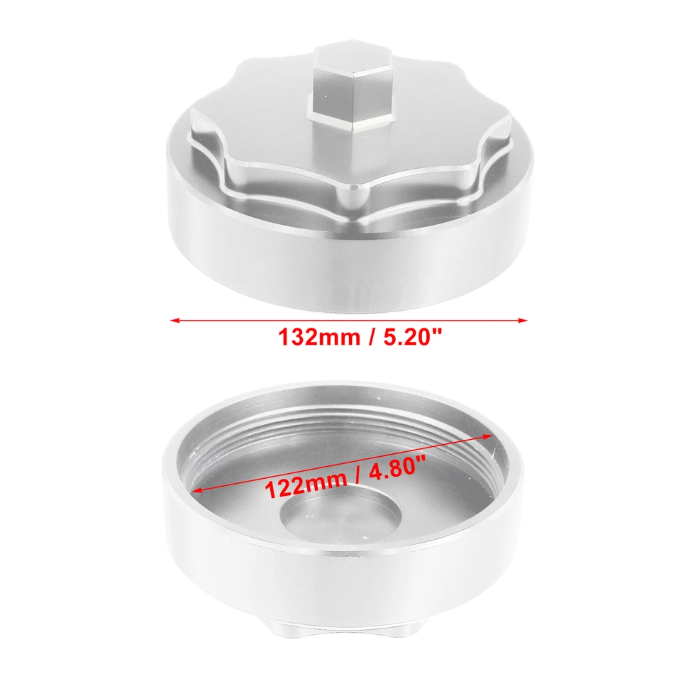 Cubierta de tapa de carcasa de filtro de combustible para Dodge para Ram 2500 3500 10-20 tono plateado Foto 4 de 4