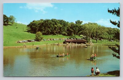 Schenk Lake Oglebay Park Wheeling WV Postcard