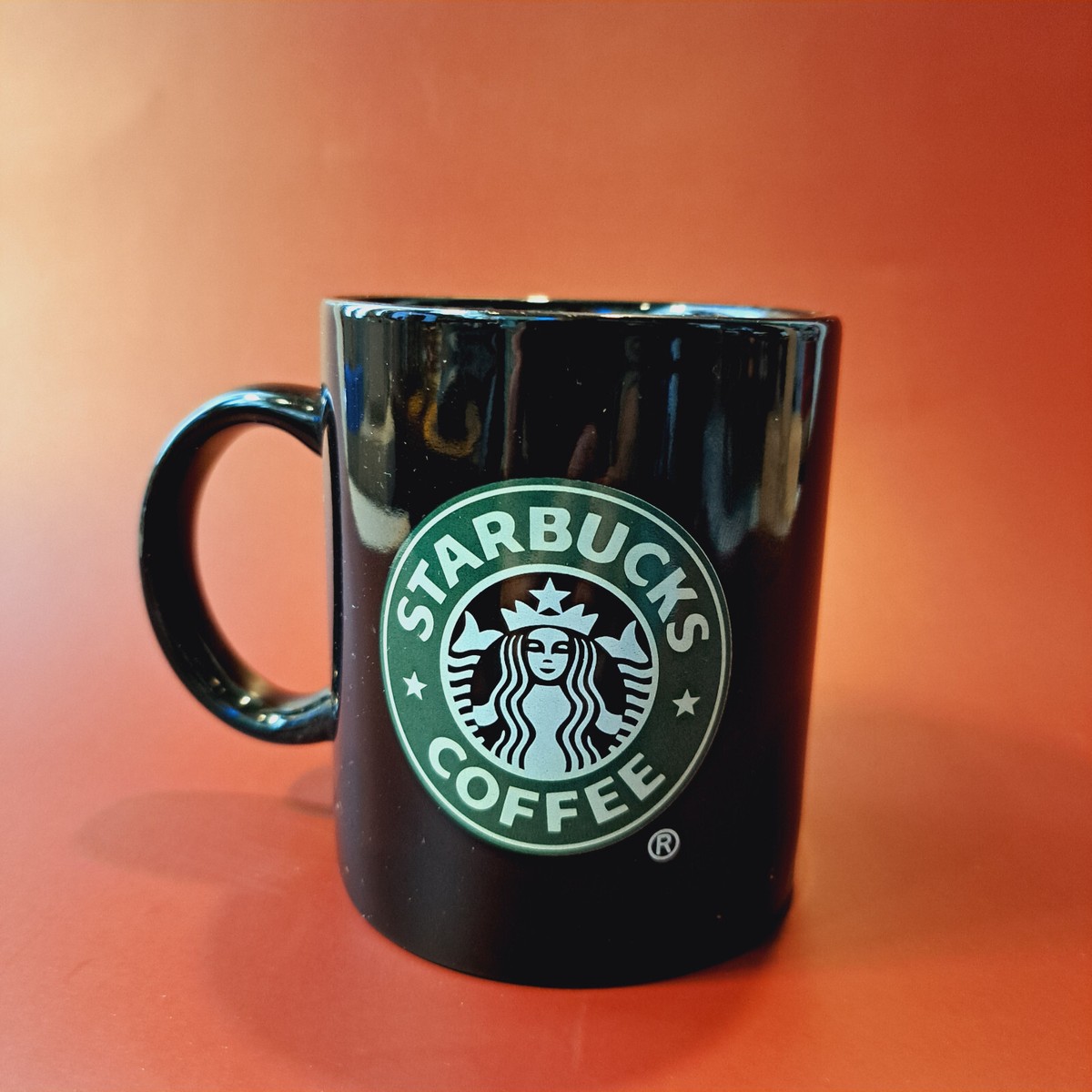 Starbucks Coffee Company Black Mug. 8oz. Double Sided Logo