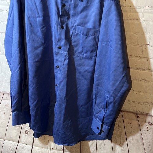Mens Perry Ellis sz Lg Blue Collared Long Sleeve Shirt - Picture 2 of 9
