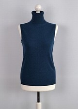 Herm s cashmere sleeveless turtleneck. Size 36