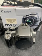 Canon EOS 350D 8.0MP Digital SLR Camera Silver Body only - With Box  Manuals
