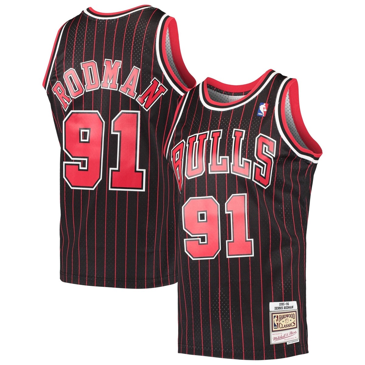 Dennis Rodman Hardwood Classics Swingman Jersey - Black | eBay