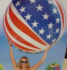 60" H20GO Stars  Stripes USA Inflatable BEACH BALL -Jumbo GLOSSY VINYL Pool Toy