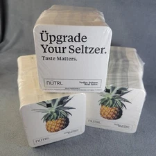 3 Sleeve Lot: (125 count Each) Coasters NUTRL Vodka Seltzer Juice 4" Squares