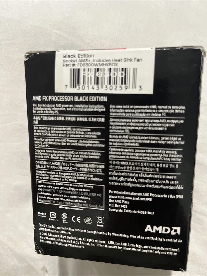 AMD FX-6300 Black Edition 3.5 GHz 6 Core 14 MB Total Cache FD6300WMHBOX Sealed - Image 3 of 4