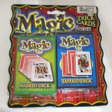 MAGIC CARD TRICKS 2 DECK MARKED TAPERED SET NEW SEALED