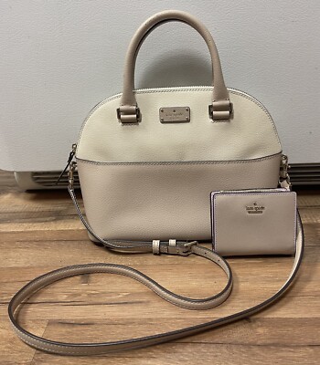 Kate Spade Grove St Carli Leather Satchel WKRU4192 w/ Wallet
