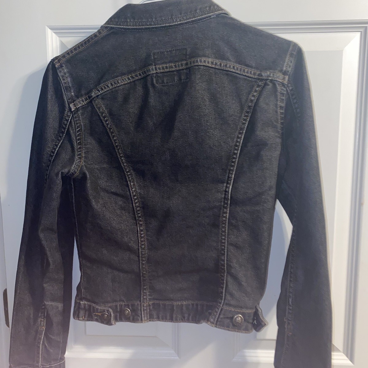 トップス x.o.x.o Vintage XOXO Jeans denim Black jacket Cotton Blend size XS S M