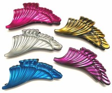 Hair Claw Jaw Clip Feather Angel Wings Ornate Fan Shell Vintage Made in France