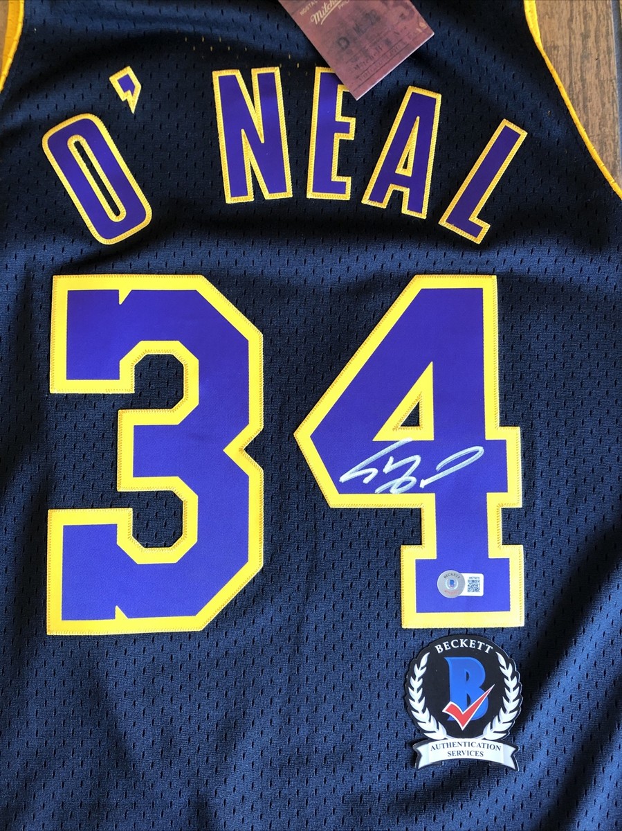 Maillot Lakers Signé Shaquille O'Neal - Mitchell & Ness - Certifié Beckett