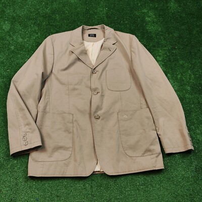 Camel Active Jacket Mens 25 Large Blazer Suit Buttons Beige