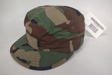 US Army Military Issue BDU Woodland Camo Hot Weather Cap Hat Size 6 7/8 NEW