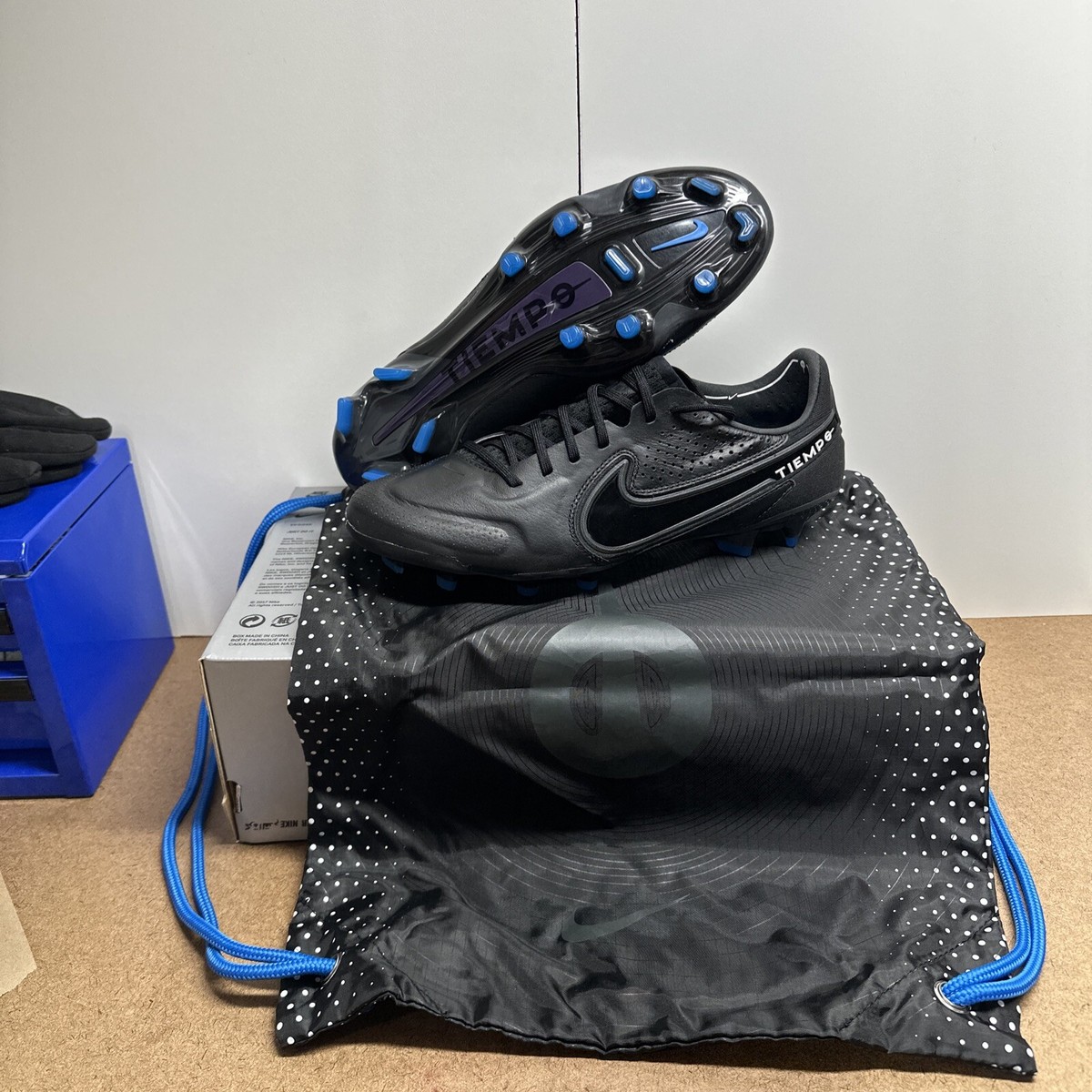 シューズ NIKE TIEMPO LEGEND 9 PRO HG \"Black Blue\" Nike Tiempo Legend 9 Elite SG-PRO AC Black Blue (CZ8482-004
