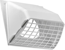 Lambro Industries 1471W Dryer Vent Hood with Removable Screen, 4 In., White - 53