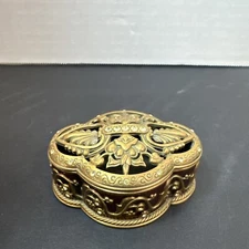 Edgar Berebi Filigree Top Trinket Jewelry Box Searovski Crystals