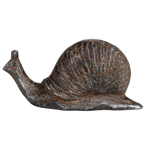 Estatuilla de caracol de jardín de metal fundido envejecido - Imagen 6 de 7