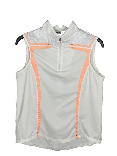 【Jamie Sadock】Mサイズ　ノースリーブトップス Jamie Sadock Sleeveless 1/4 Zip Top Golf Shirt size Large Lime