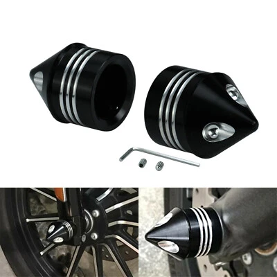 Pointu Couvercle d'écrou d'essieu avant Pour Harley Sportster Dyna Touring Trike - Photo 1/4