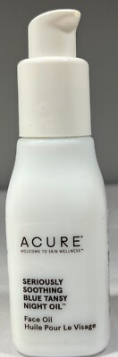 Acure Seriously Soothing Blue Tansy Night Oil Face Oil, 1 oz. (NO BOX)
