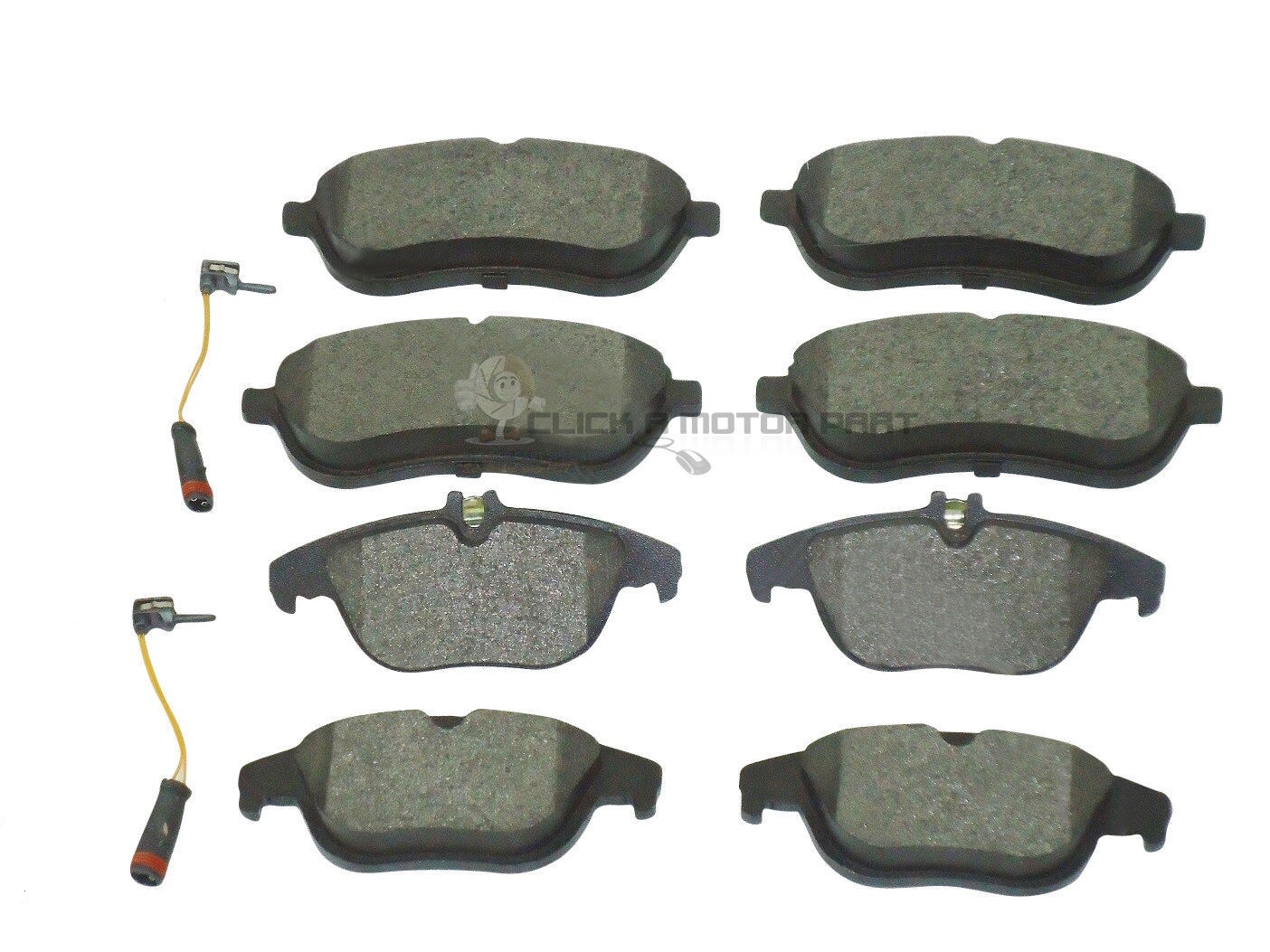 MERCEDES C220 CDi W204 0713 FRONT AND REAR BRAKE PADS & 2 WEAR SENSORS