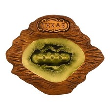 Treasure Craft Texas Ceramic Ashtray Trinket Dish Made In USA