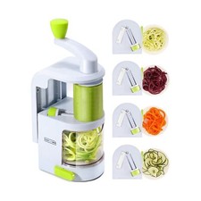 Spiralizer Vegetable Slicer (4-in-1 Rotating Blades) Heavy Duty Veggie Spiral...