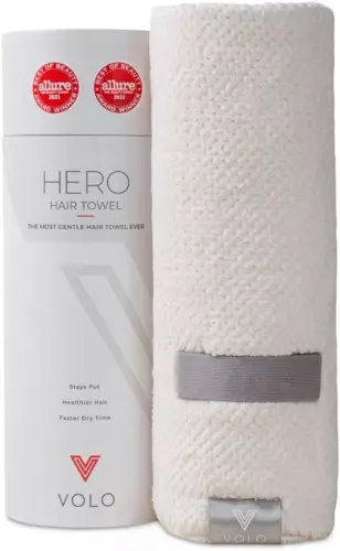 Hero Salt White Hair Towel | Ultra Soft, Super Absorbent, Quick Drying Nanoweave