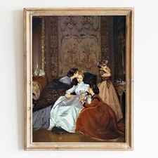The Hesitant Fiancee Victorian Woman Lady Pai...