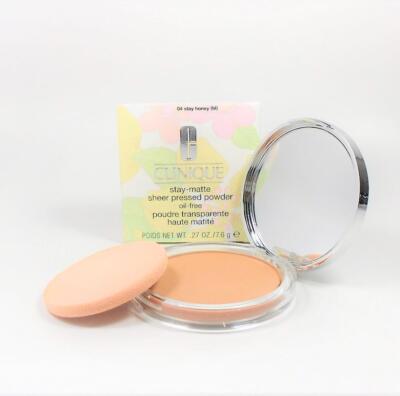 Clinique Stay-Matte Sheer Pressed Powder Oil Free 04 STAY HONEY 7.6g *NEW IN BOX